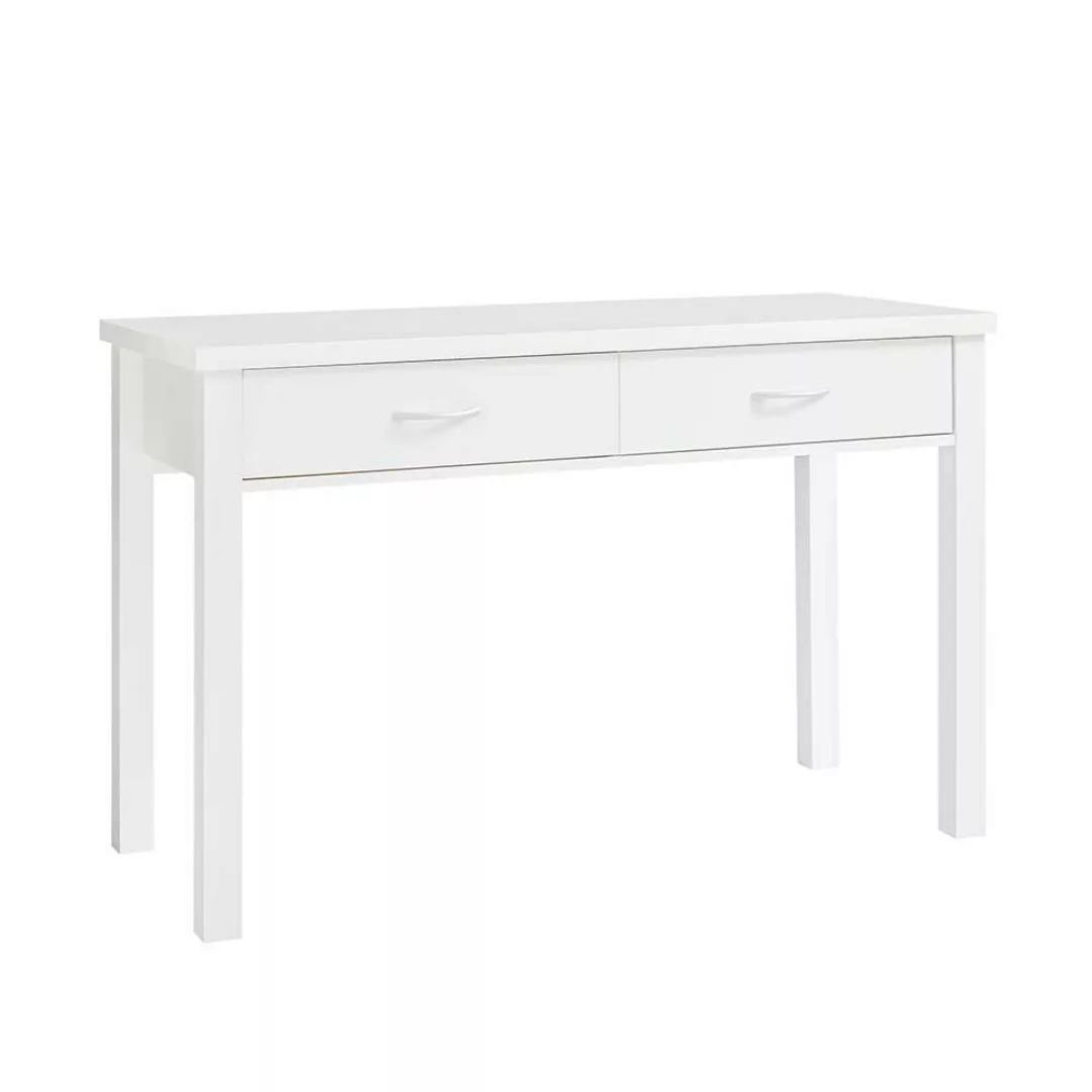 Schreibtisch in Weiß zwei Schubladen günstig online kaufen