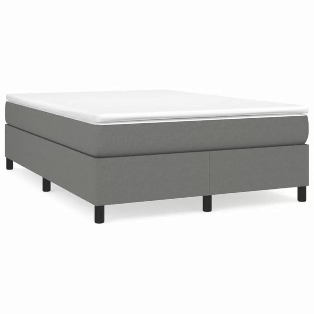 furnicato Bett Bettgestell Dunkelgrau 140x190 cm Stoff günstig online kaufen