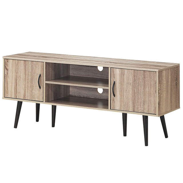 COSTWAY TV-Schrank mit Türen & offenem Regal,147 x 39,5 x 61 cm günstig online kaufen