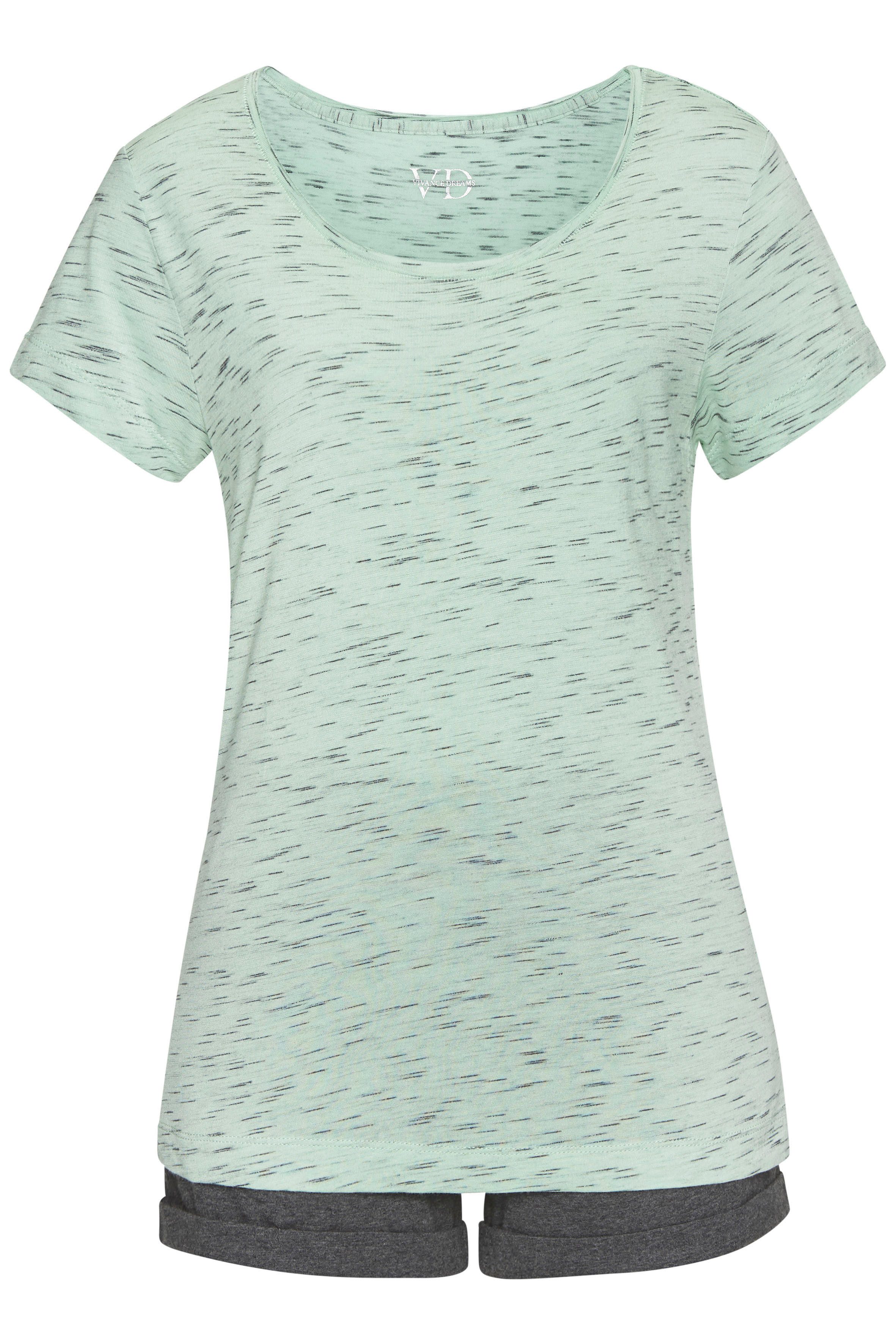 Vivance Dreams Shorty, (2 tlg.), mit schönem Melange-Effekt günstig online kaufen