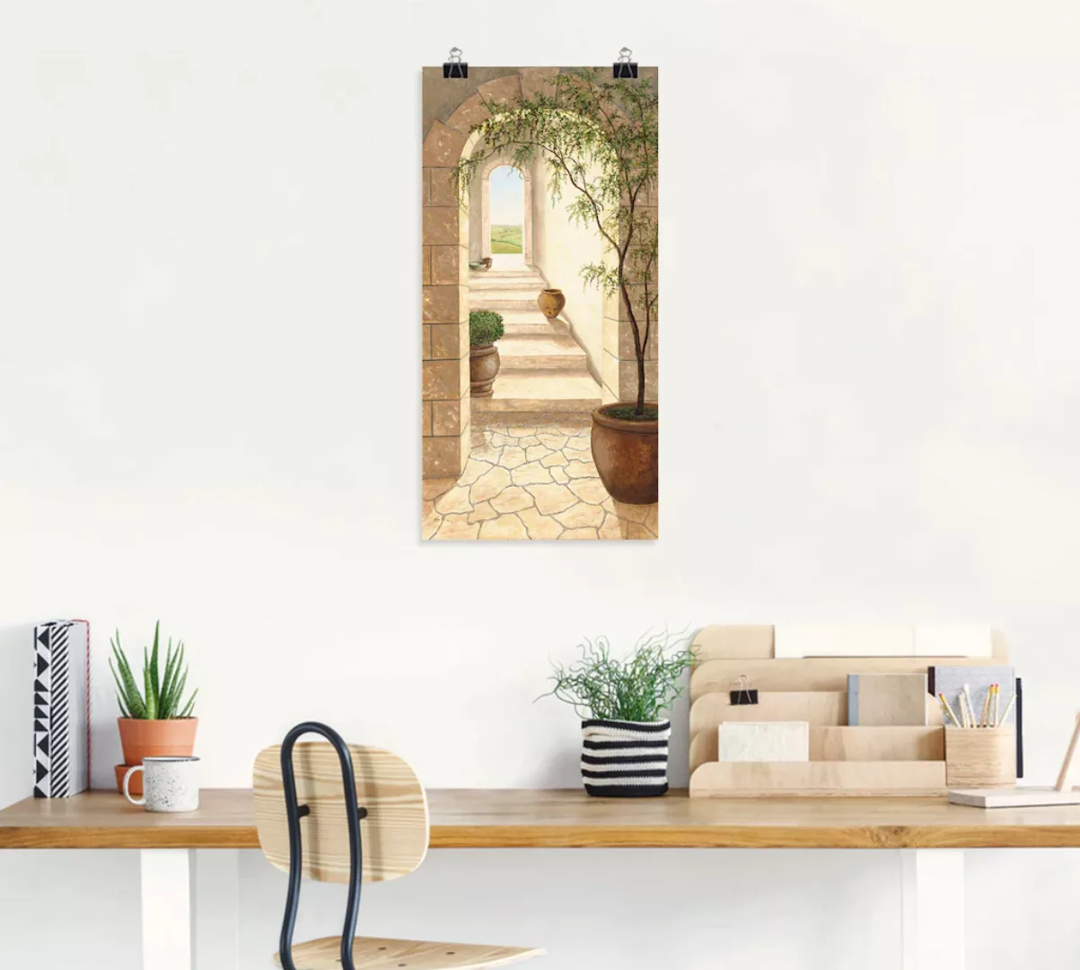 Artland Wandbild "Toskanischer Durchgang", Fenster & Türen, (1 St.), als Al günstig online kaufen