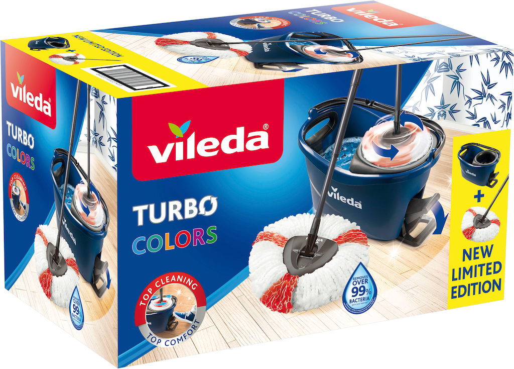 Vileda Bodenwischer-Set »Turbo Colors Blau«, (3 St., Komplettset aus Bodenw günstig online kaufen