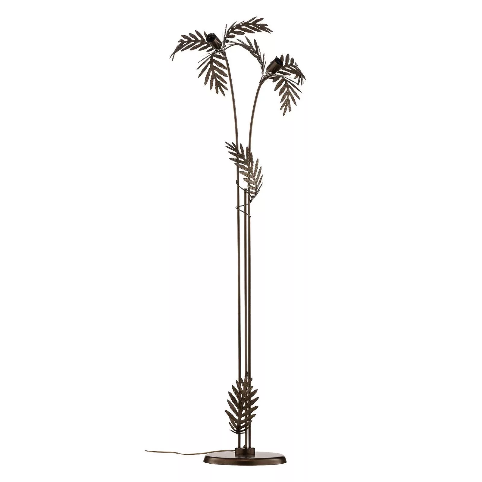 Stehleuchte Dubai in Blätteroptik, 2-flg., bronze günstig online kaufen