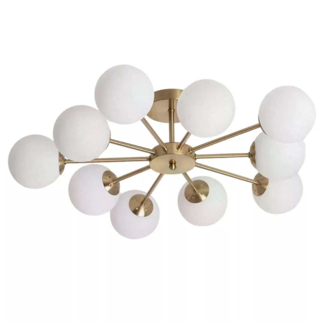 Deckenlampe Gold Kronleuchter Glaskugeln 70CM Abruzzo Elegante 10x G9 ABR-Z günstig online kaufen