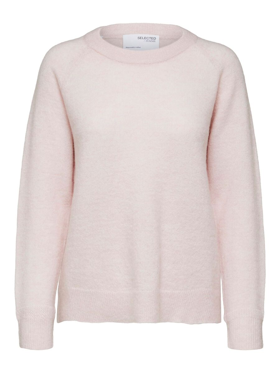 SELECTED Woll-alpakamix Strickpullover Damen Pink günstig online kaufen