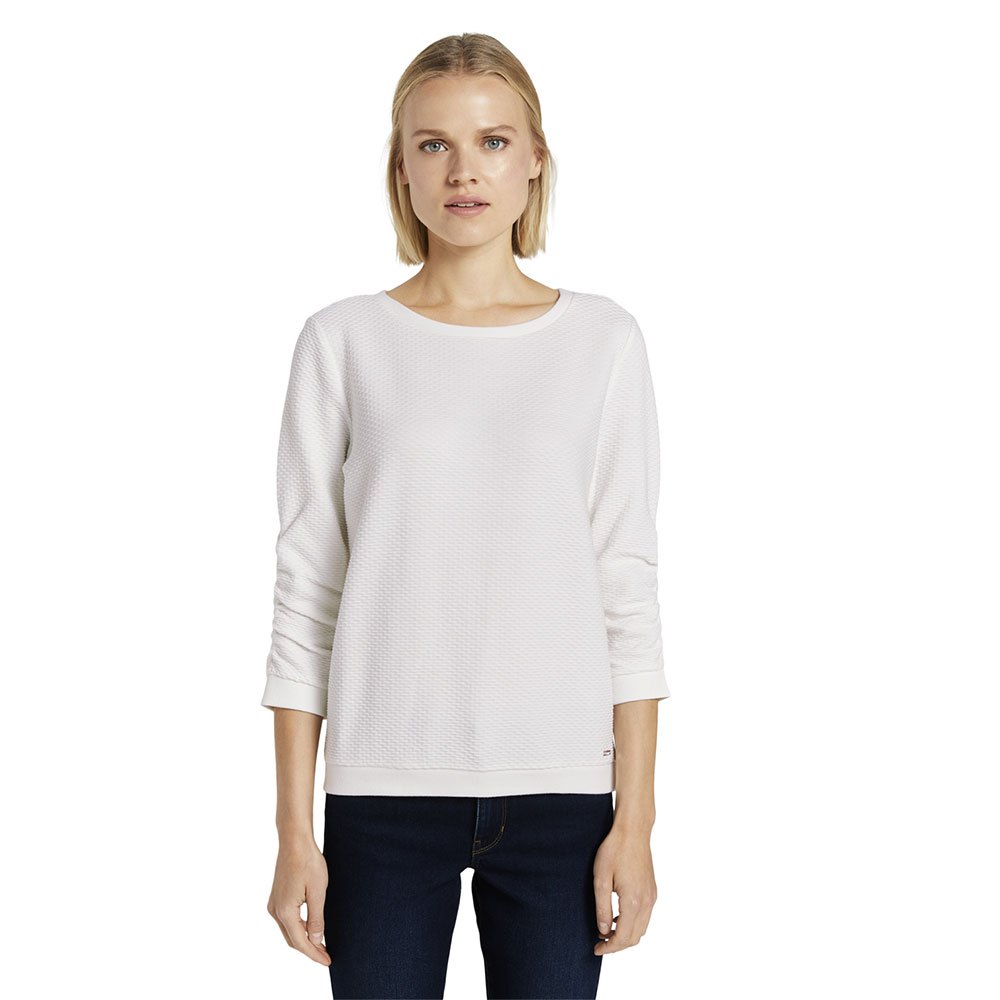 Tom Tailor Structured Sweatshirt 2XL Off White günstig online kaufen