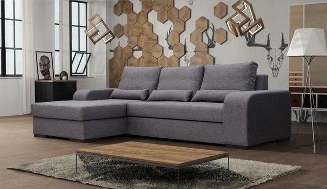 JVmoebel Ecksofa, Sofa Schlafsofa Designer Sofa mit Bettfunktion - Bettkast günstig online kaufen