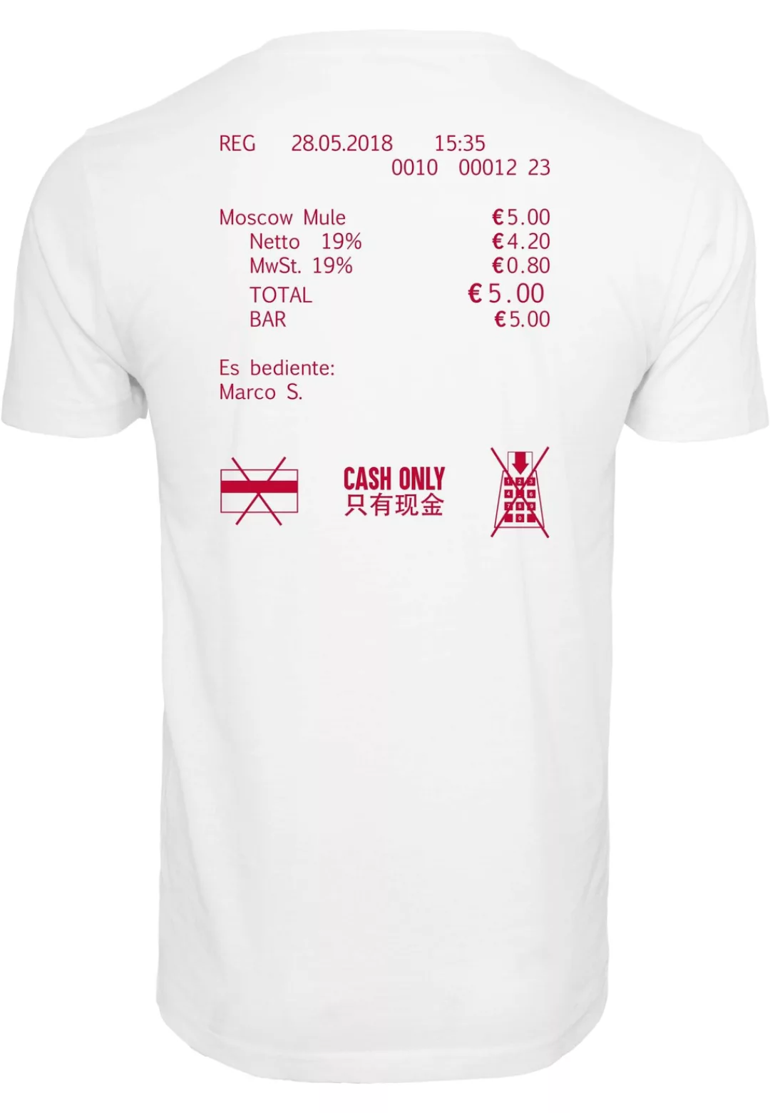 MisterTee Kurzarmshirt "MisterTee Herren Cash Only Tee" günstig online kaufen