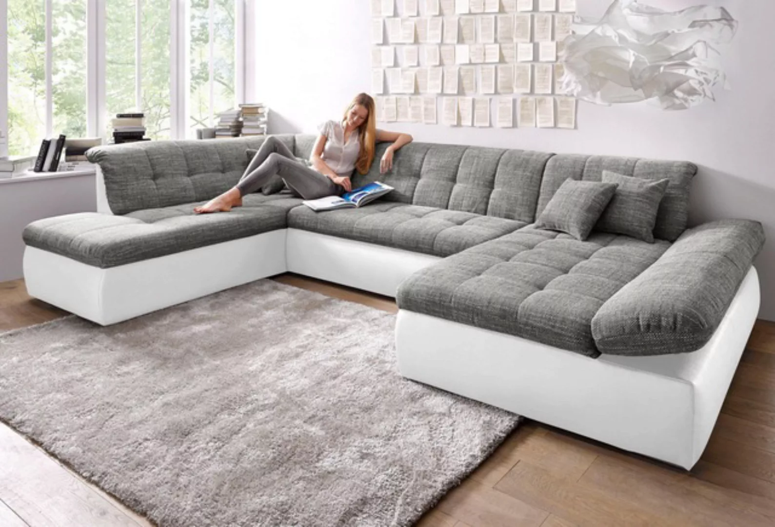 DOMO collection Wohnlandschaft "Moric U-Form auch in Cord", im XXL-Format, günstig online kaufen