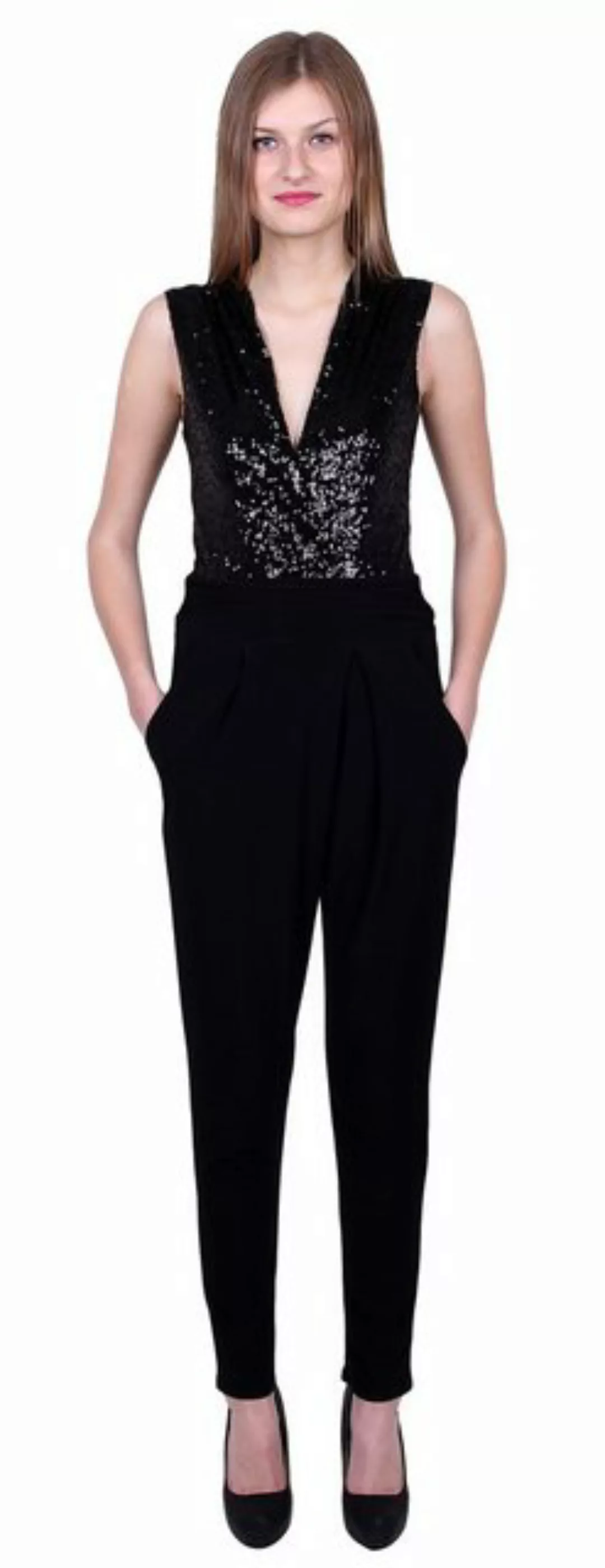 Sarcia.eu Culotte-Overall John Zack Schwarzer Overall schwarze Pailletten F günstig online kaufen