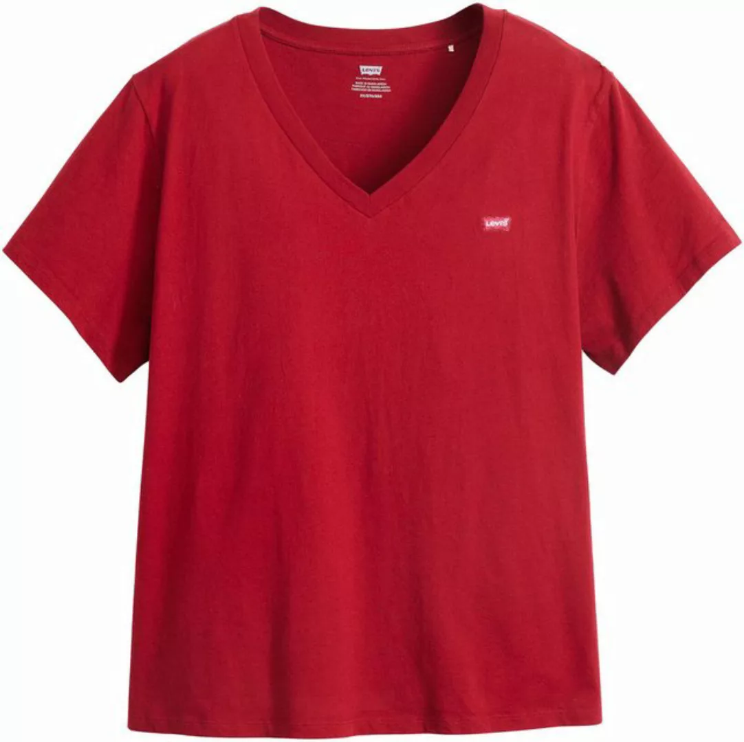 Levi's® Plus V-Shirt PL PERFECT VNECK TEE mit kleinem Batwing-Logo günstig online kaufen