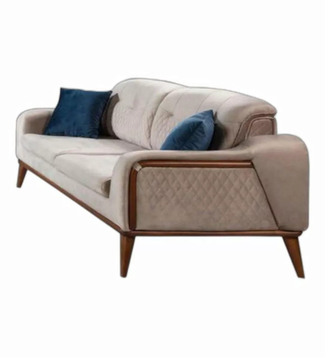 Xlmoebel Sofa Beige Sofa Wohnraum Dreisitzer Sitzkissen Sofa, 1 Teile, Herg günstig online kaufen