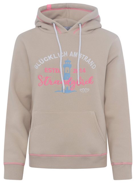 Zwillingsherz Hoodie ""Glücklich am Strand"", mit maritimer Stickerei, Käng günstig online kaufen