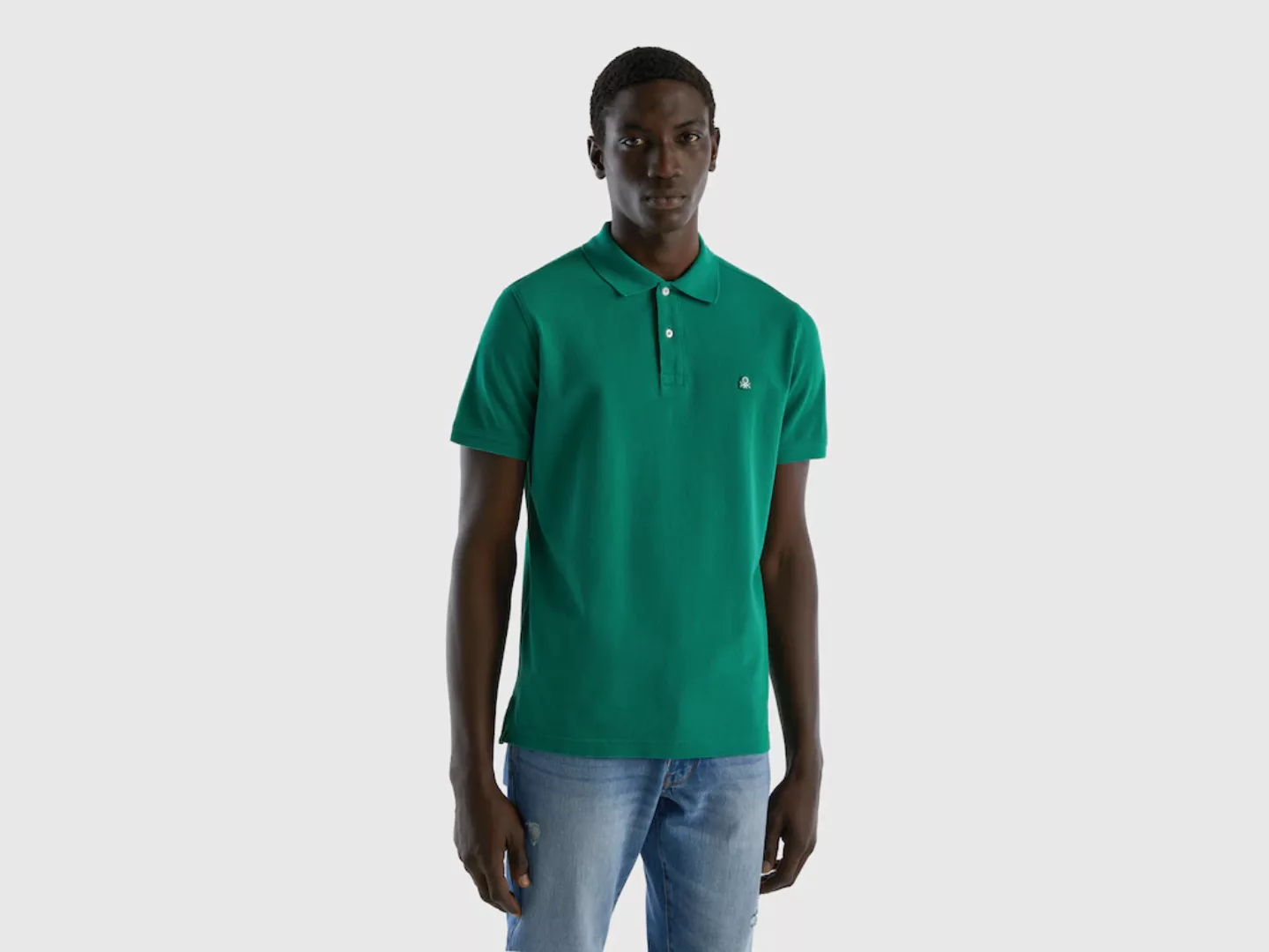 United Colors of Benetton Poloshirt mit Logo in Brusthöhe günstig online kaufen