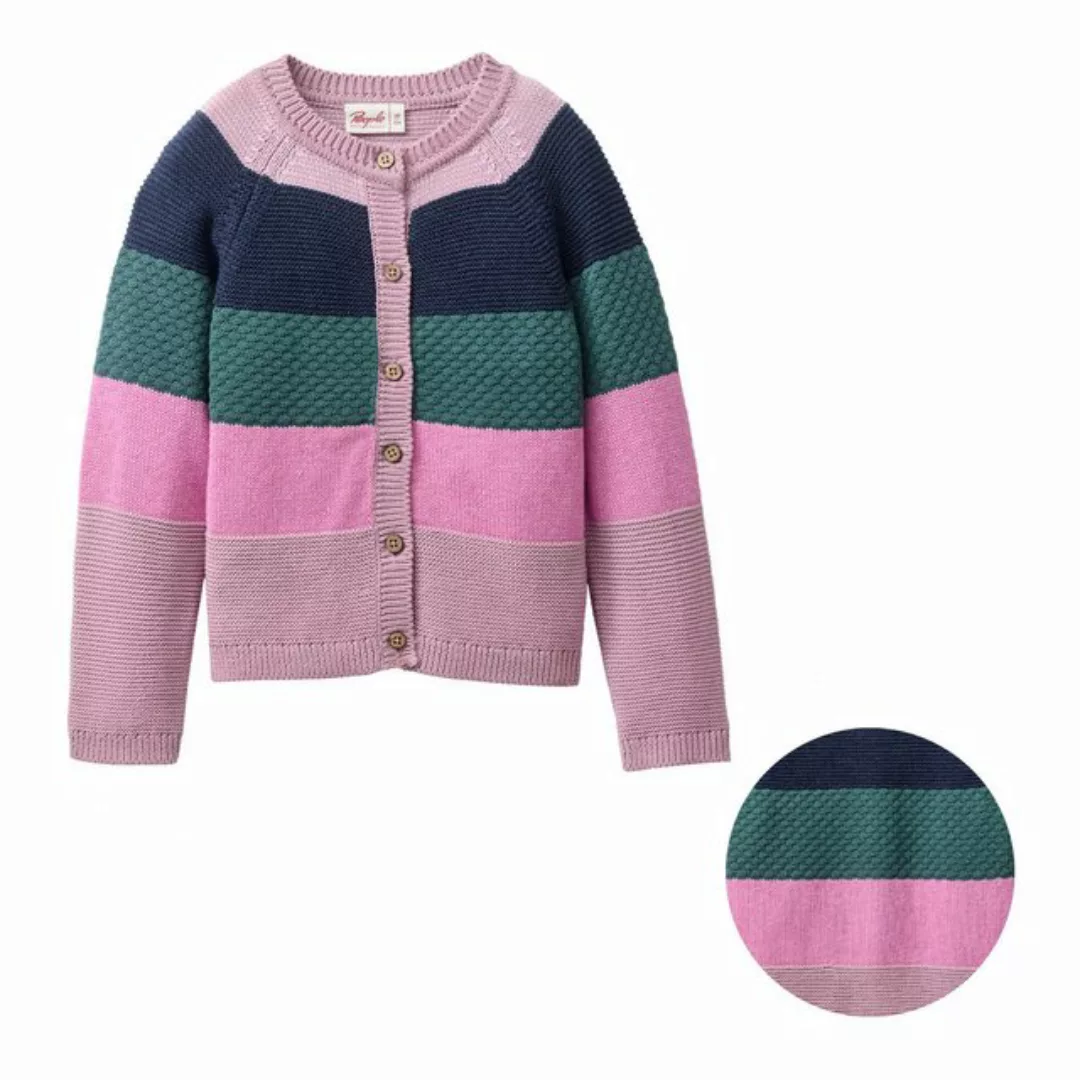 People Wear Organic Strickjacke, bunt geringelt, aus Bio-Baumwolle günstig online kaufen