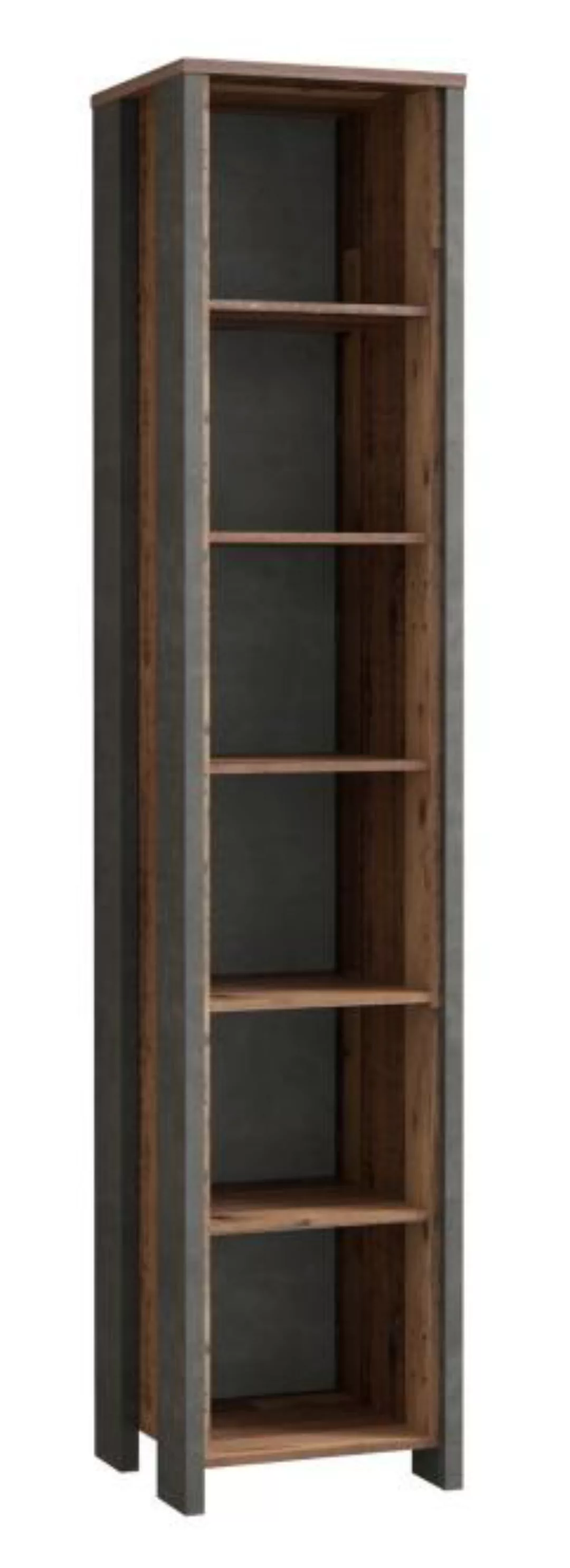 Regal 46 cm breit CLIF von Forte Old-Wood Vintage / Beton günstig online kaufen
