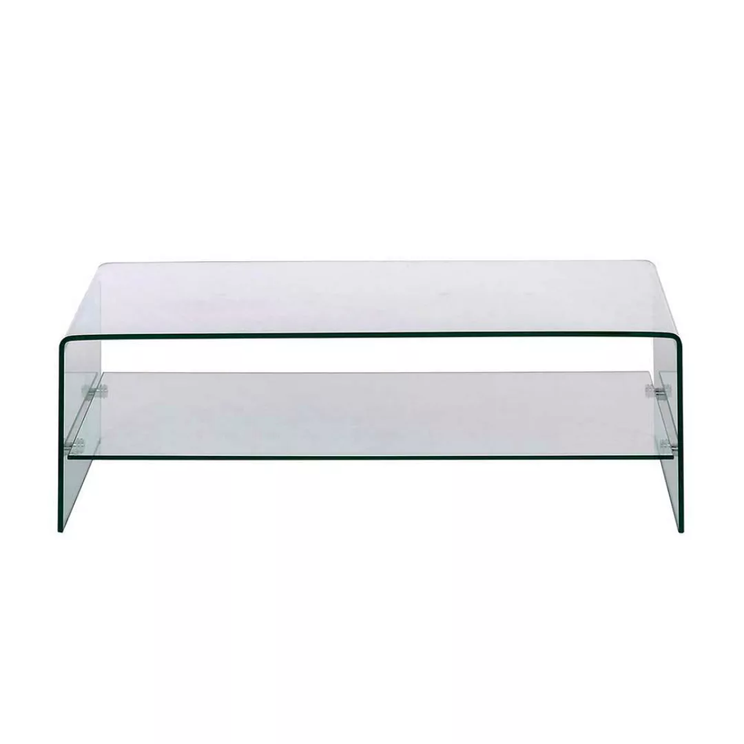 Wohnzimmer Tisch 110 cm breit aus Glas günstig online kaufen