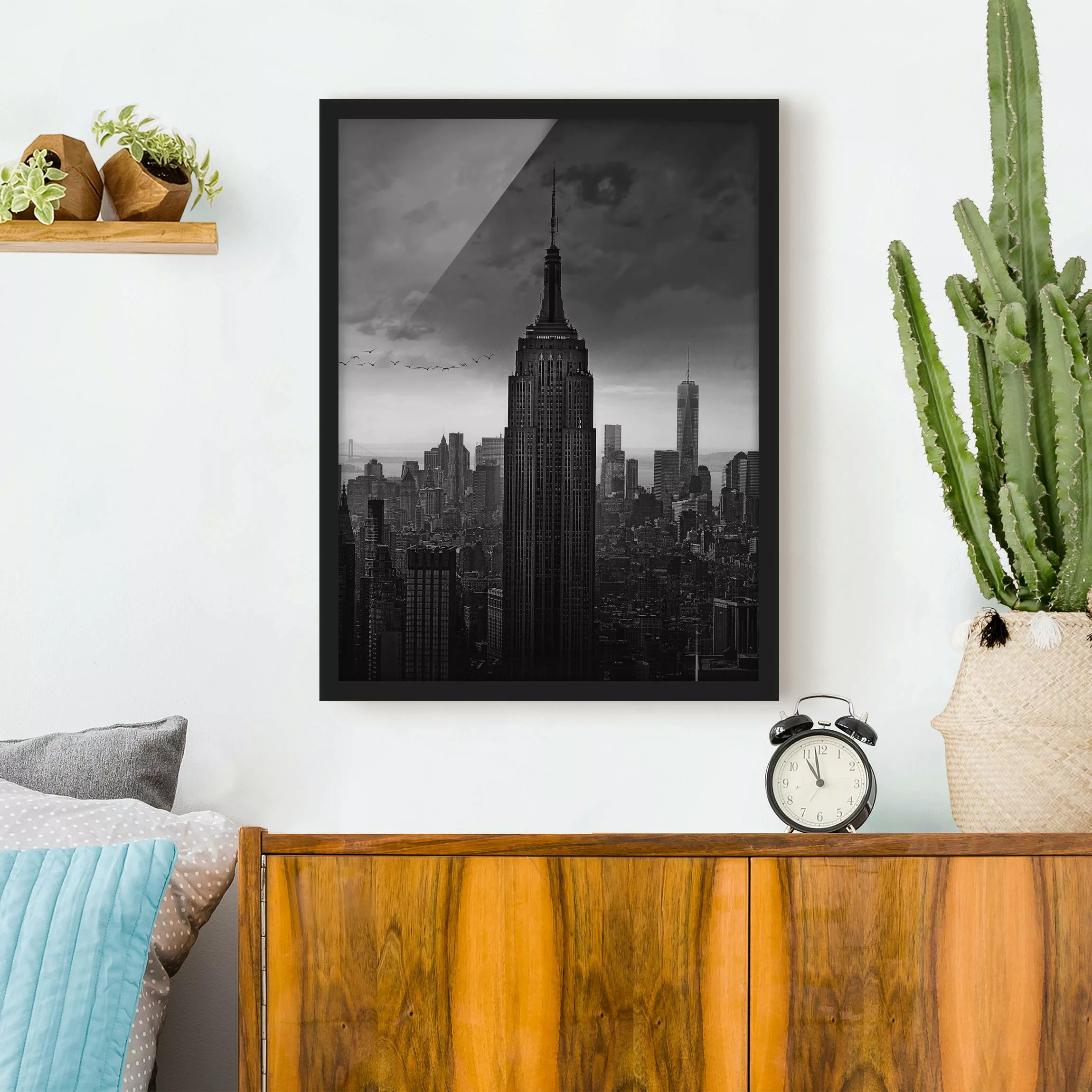 Bild mit Rahmen - Hochformat New York Rockefeller View günstig online kaufen