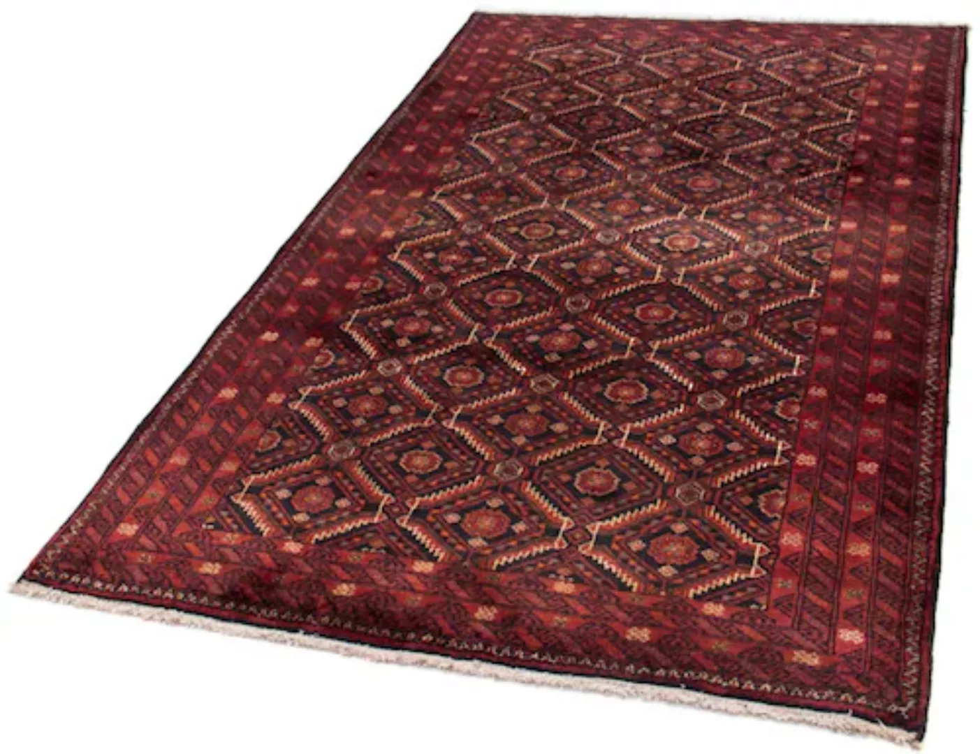 morgenland Wollteppich »Belutsch Durchgemustert Rosso 193 x 111 cm«, rechte günstig online kaufen