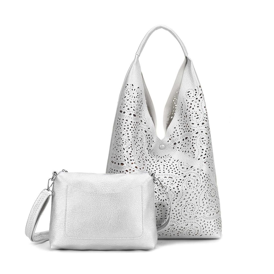 ITALYSHOP24 Schultertasche DAMEN XXL SHOPPER Set günstig online kaufen