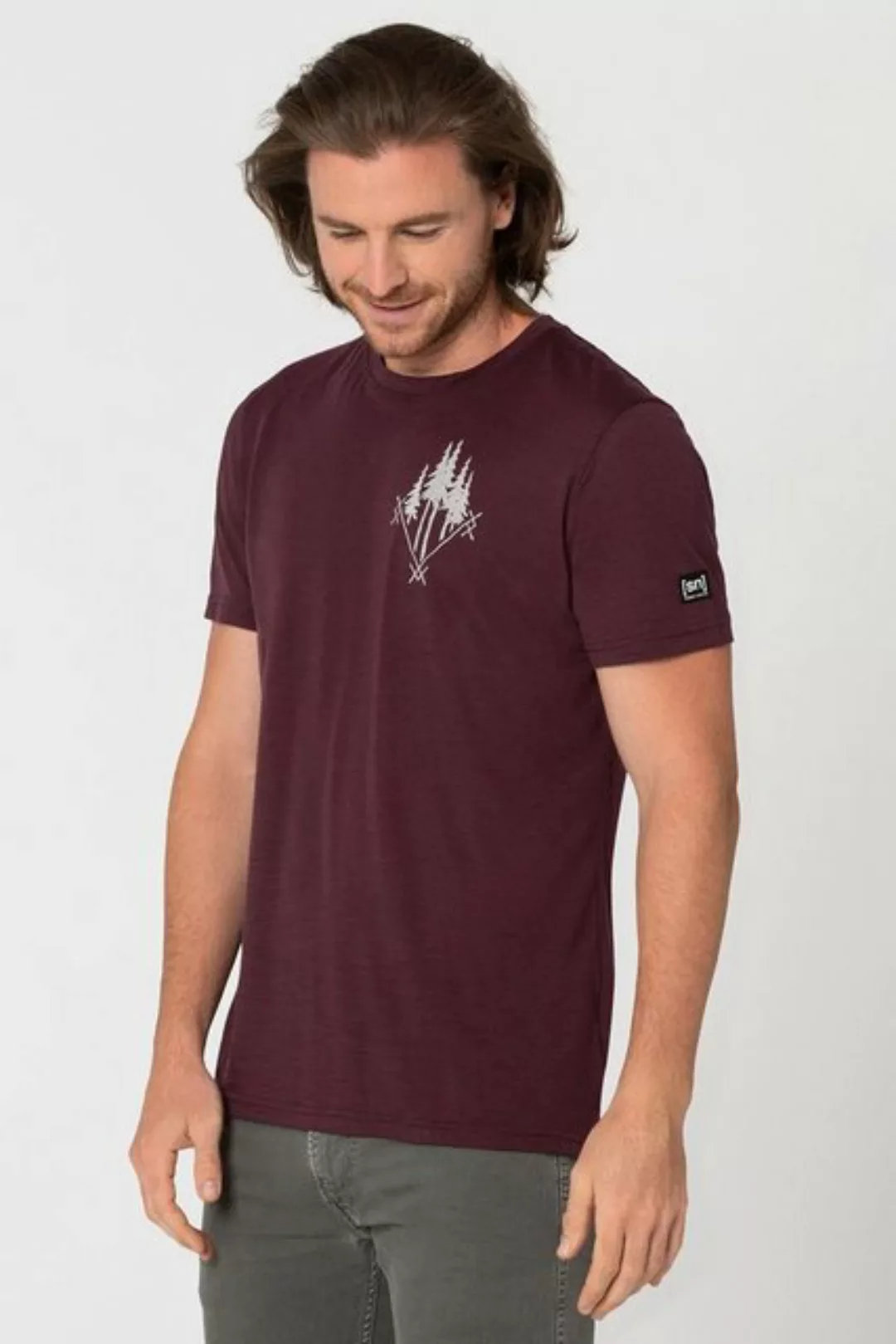 SUPER.NATURAL Print-Shirt Merino T-Shirt M FREERIDE TEE pflegeleichter Meri günstig online kaufen