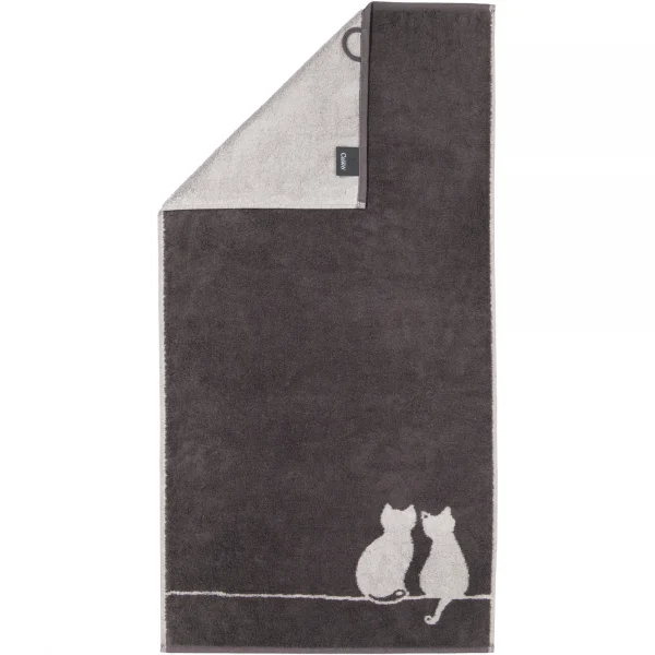 Cawö Handtücher CUTE CATS EDITION You & Me 6263 - Farbe: basalt/platin - 77 günstig online kaufen
