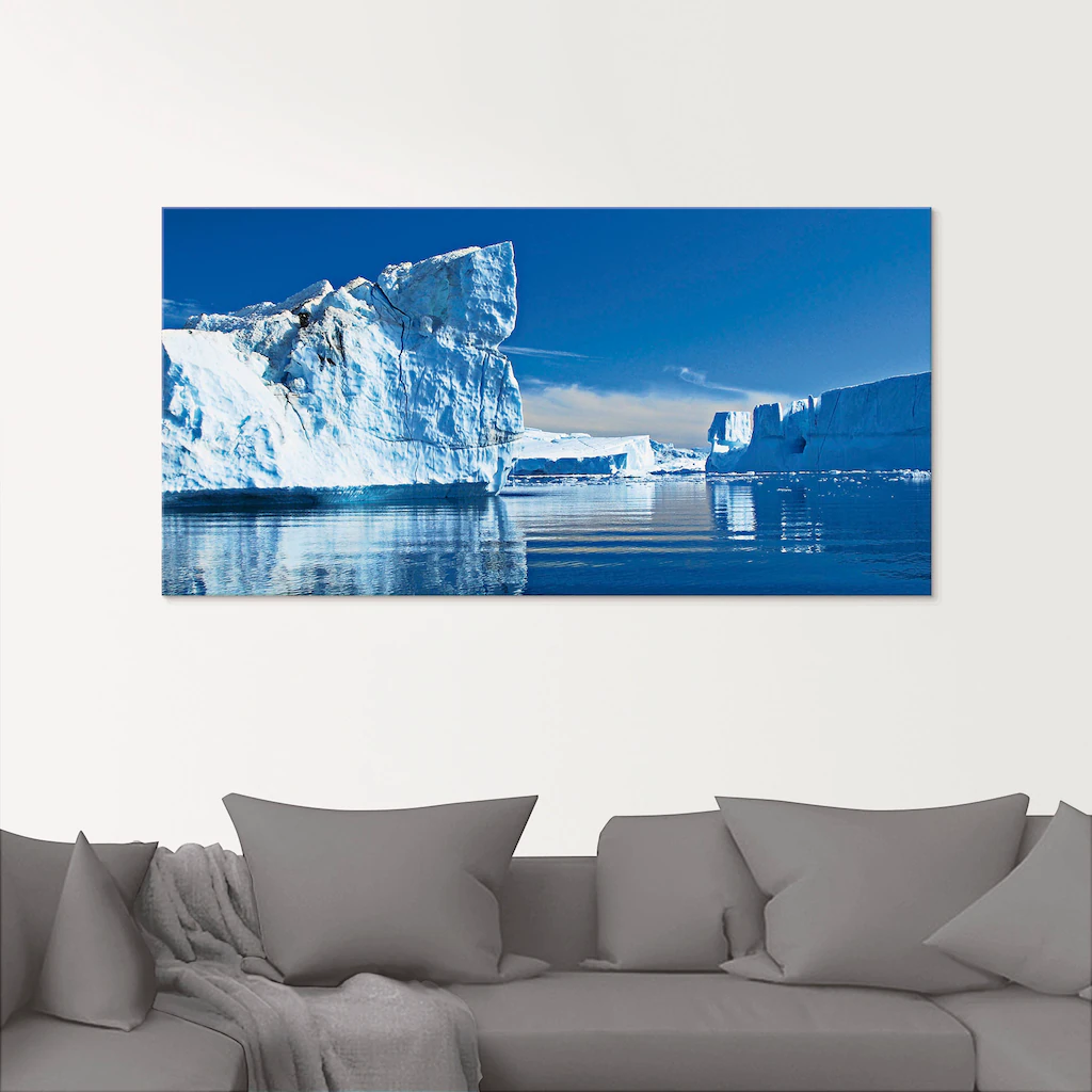 Artland Glasbild "Eisberge - Diskobucht - Grönland", Arktis, (1 St.) günstig online kaufen