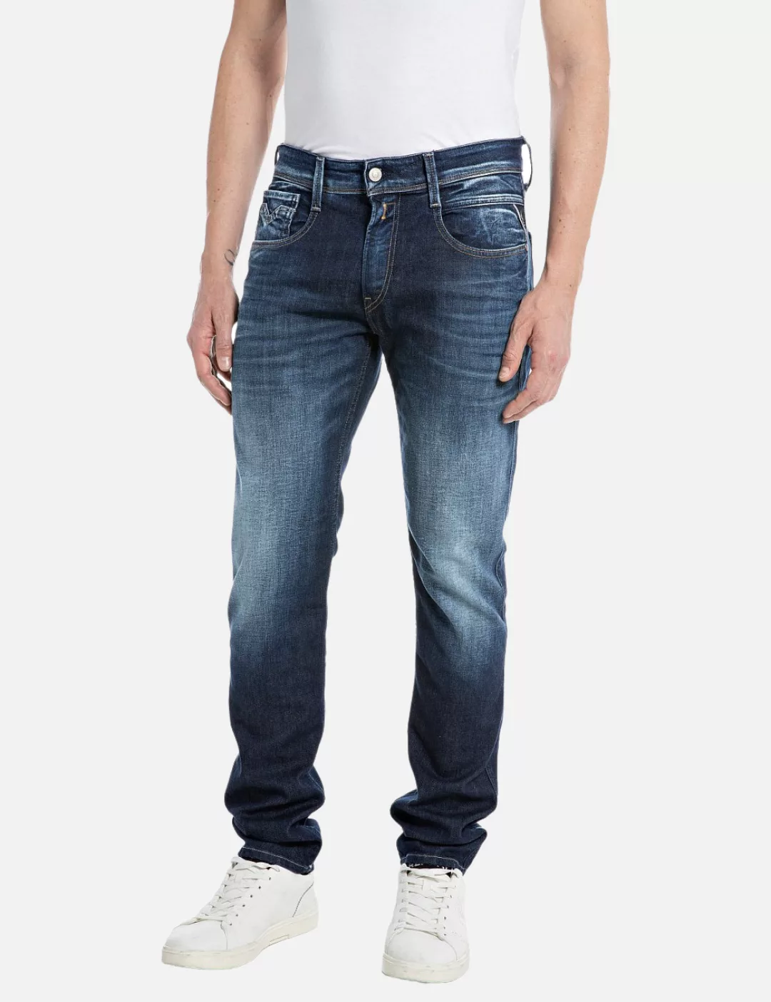 Replay Herren Jeans ANBASS - Slim Fit - Blau - Dark Blue Indigo günstig online kaufen