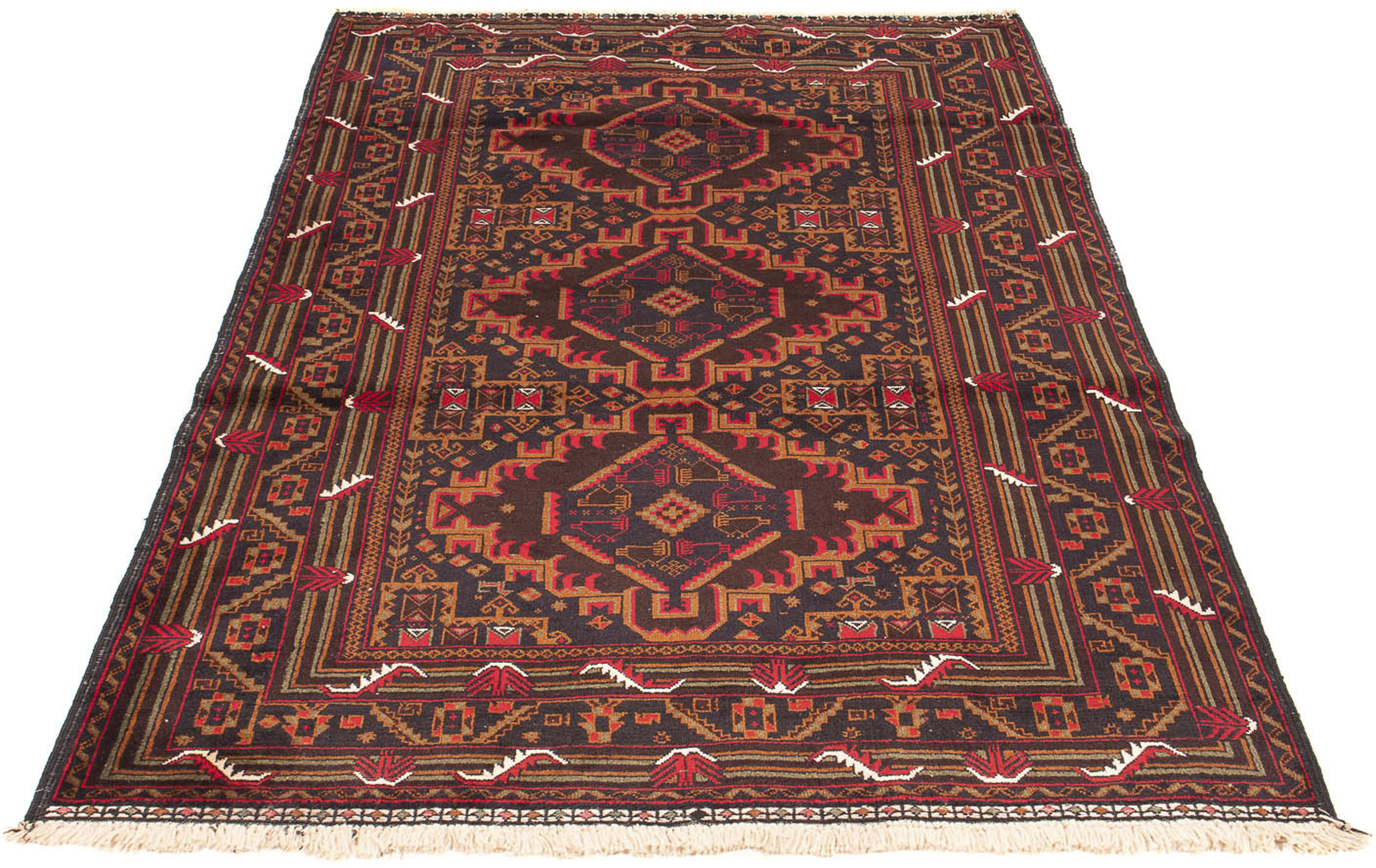 morgenland Orientteppich »Belutsch - 204 x 125 cm - braun«, rechteckig, Woh günstig online kaufen