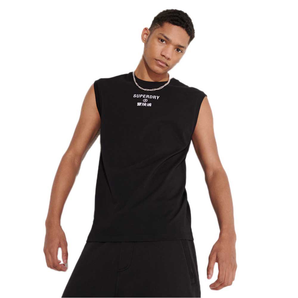 Superdry Corporate Logo Ärmelloses T-shirt XL Black günstig online kaufen