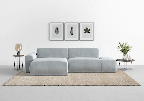 TRENDMANUFAKTUR Ecksofa Braga, aus 2 Teilen, moderner Cord-Stoff günstig online kaufen