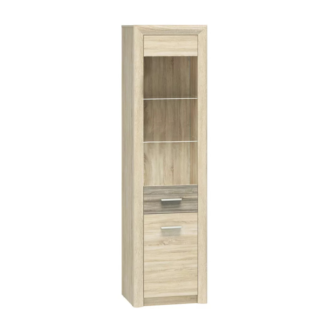 Vitrine in Kiefer hell 54 cm schmal CORK-131 günstig online kaufen