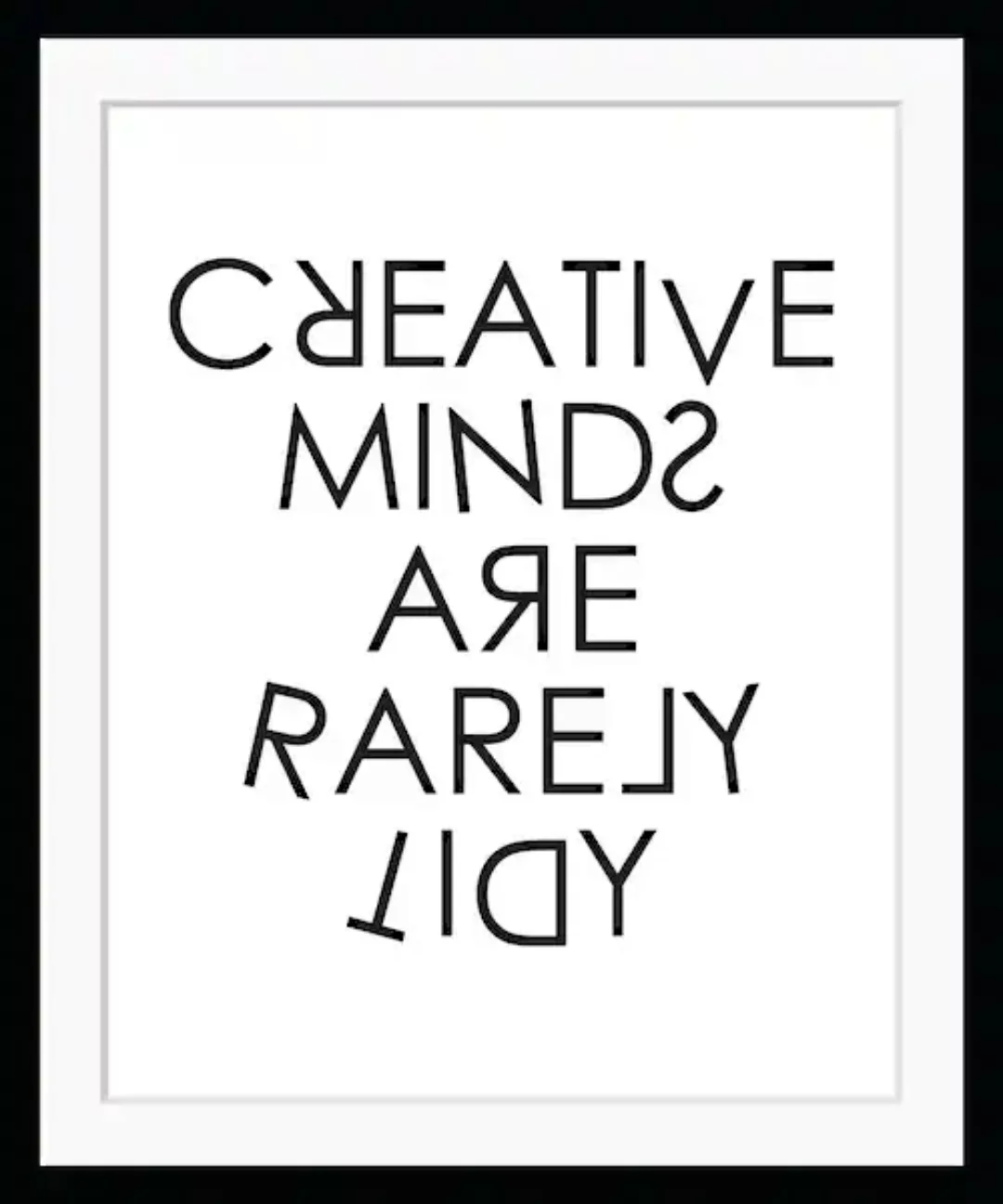 queence Bild »CREATIVE MINDS«, Buchstaben, gerahmt, Schriftzug günstig online kaufen