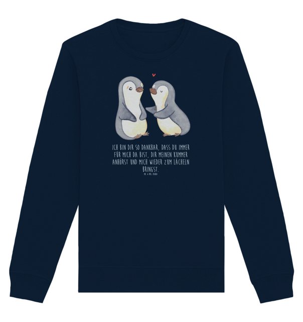 Mr. & Mrs. Panda Longpullover Größe M Pinguine trösten - French Navy - Gesc günstig online kaufen