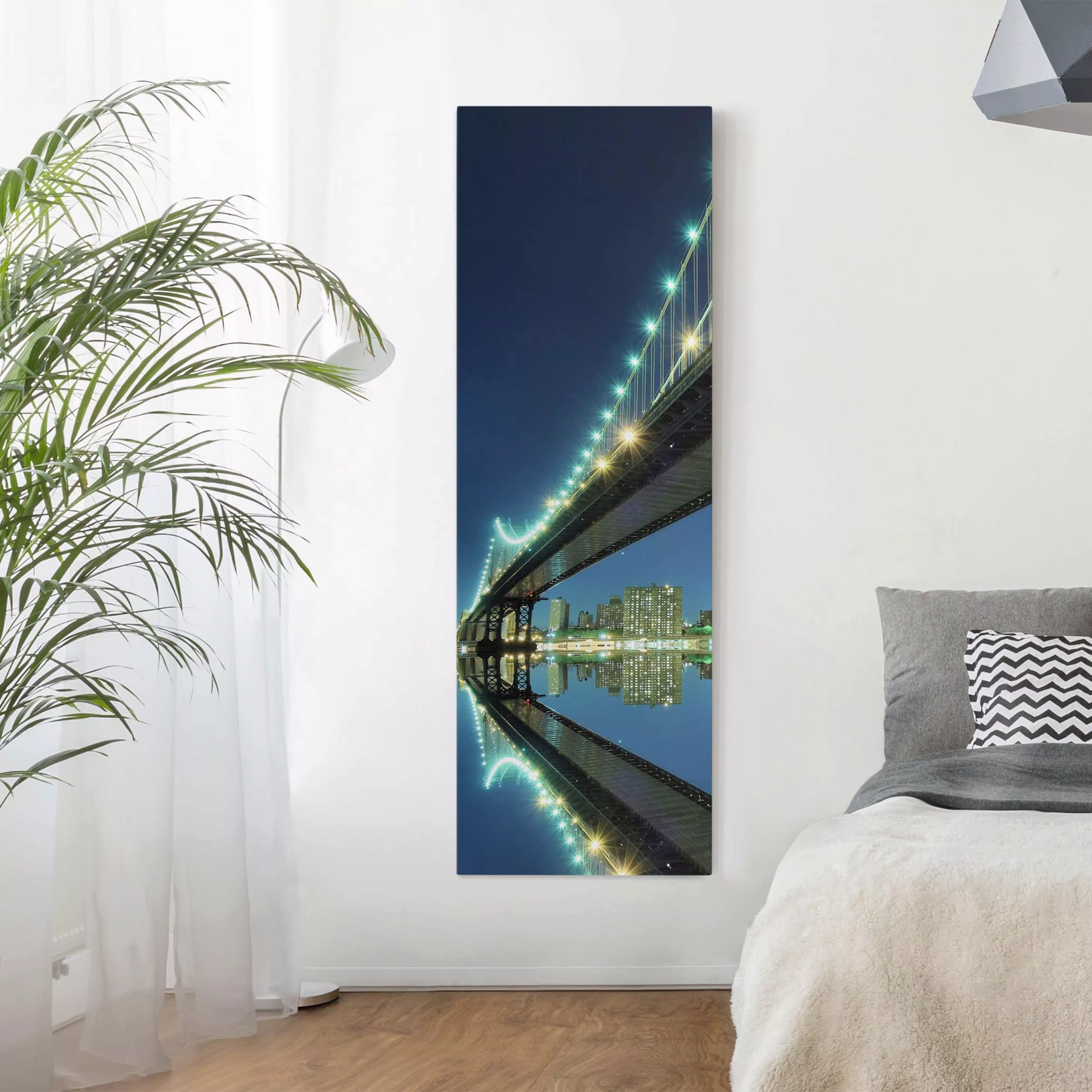 Leinwandbild New York - Hochformat Abstract Manhattan Bridge günstig online kaufen