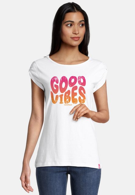 salzhaut T-Shirt BIIKE - GOOD VIBES Damen Tailliert Der Frühling ist da! be günstig online kaufen