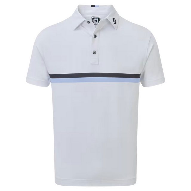 FOOTJOY Poloshirt FootJoy Polo Double Chest Band Weiß-Hellblau-Dunkelblau H günstig online kaufen