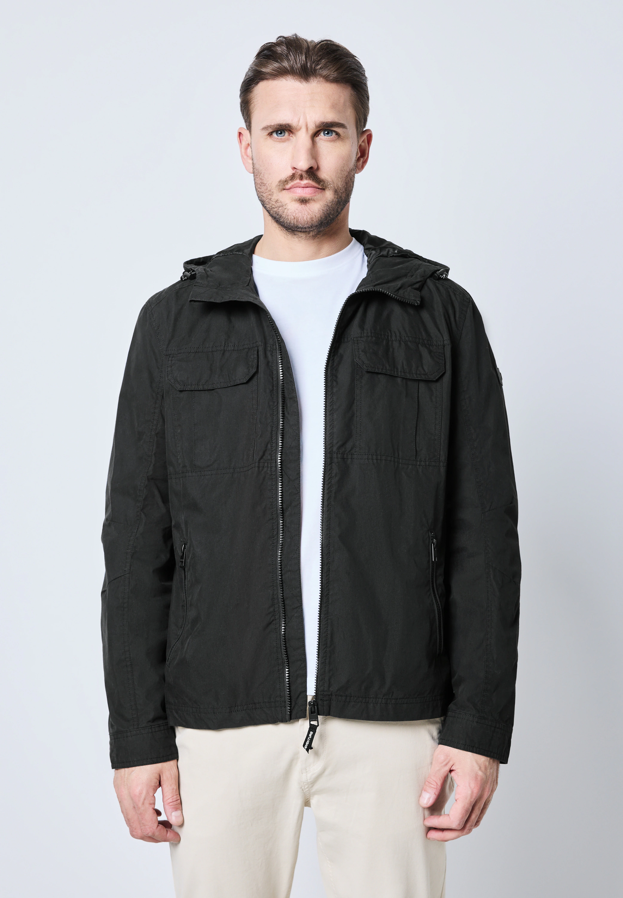 STREET ONE MEN Funktionsjacke, mit Kapuze, mit Kapuze mit Tunnelzugband günstig online kaufen