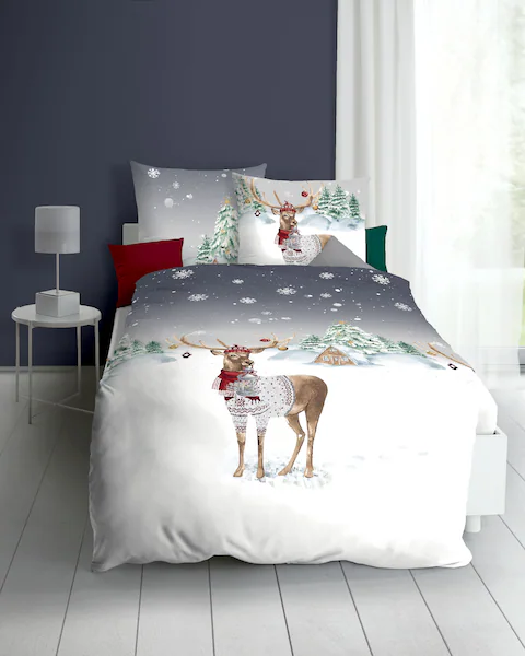 Kaeppel Bettwäsche »Weihnachtshirsch« günstig online kaufen