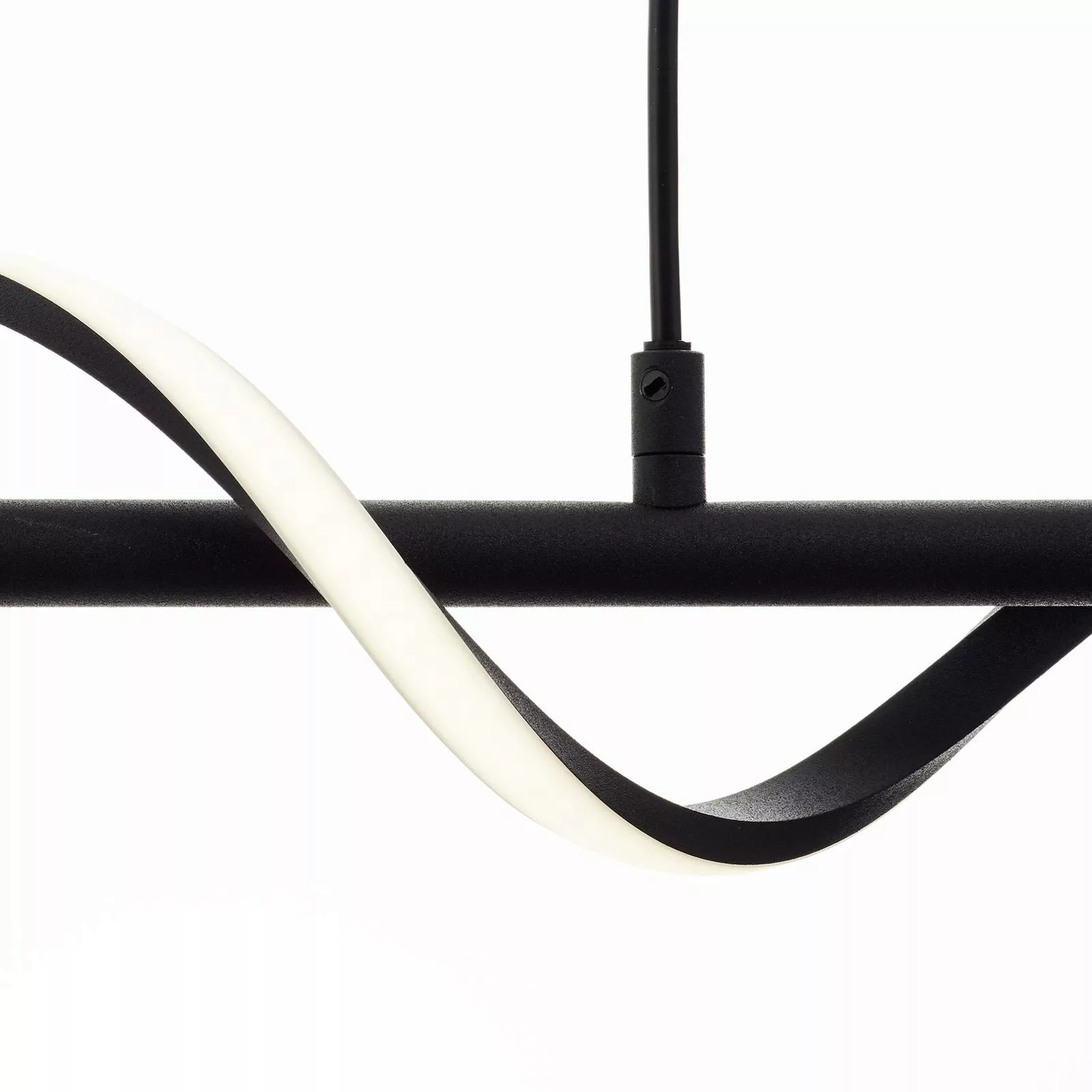 LED-Hängelampe Eunice, Länge 80 cm, schwarz, Metall günstig online kaufen