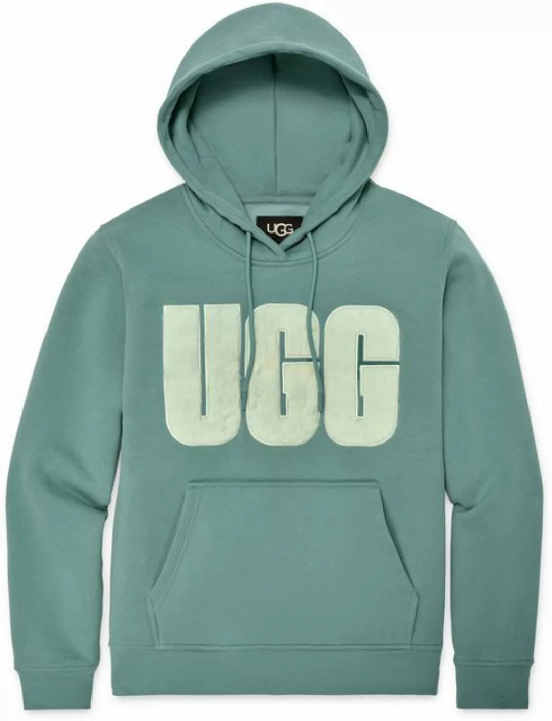 UGG Kapuzensweatshirt W REY FUZZY LOGO HOODIE mit flauschigem Logo günstig online kaufen