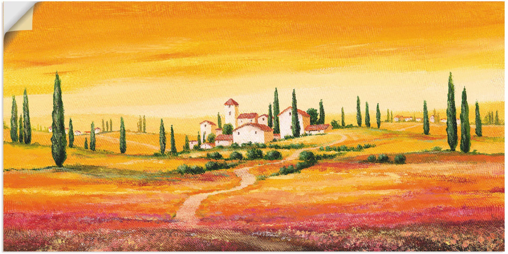 Artland Wandbild "Traumhafte toskanische Landschaft", Europa, (1 St.), als günstig online kaufen