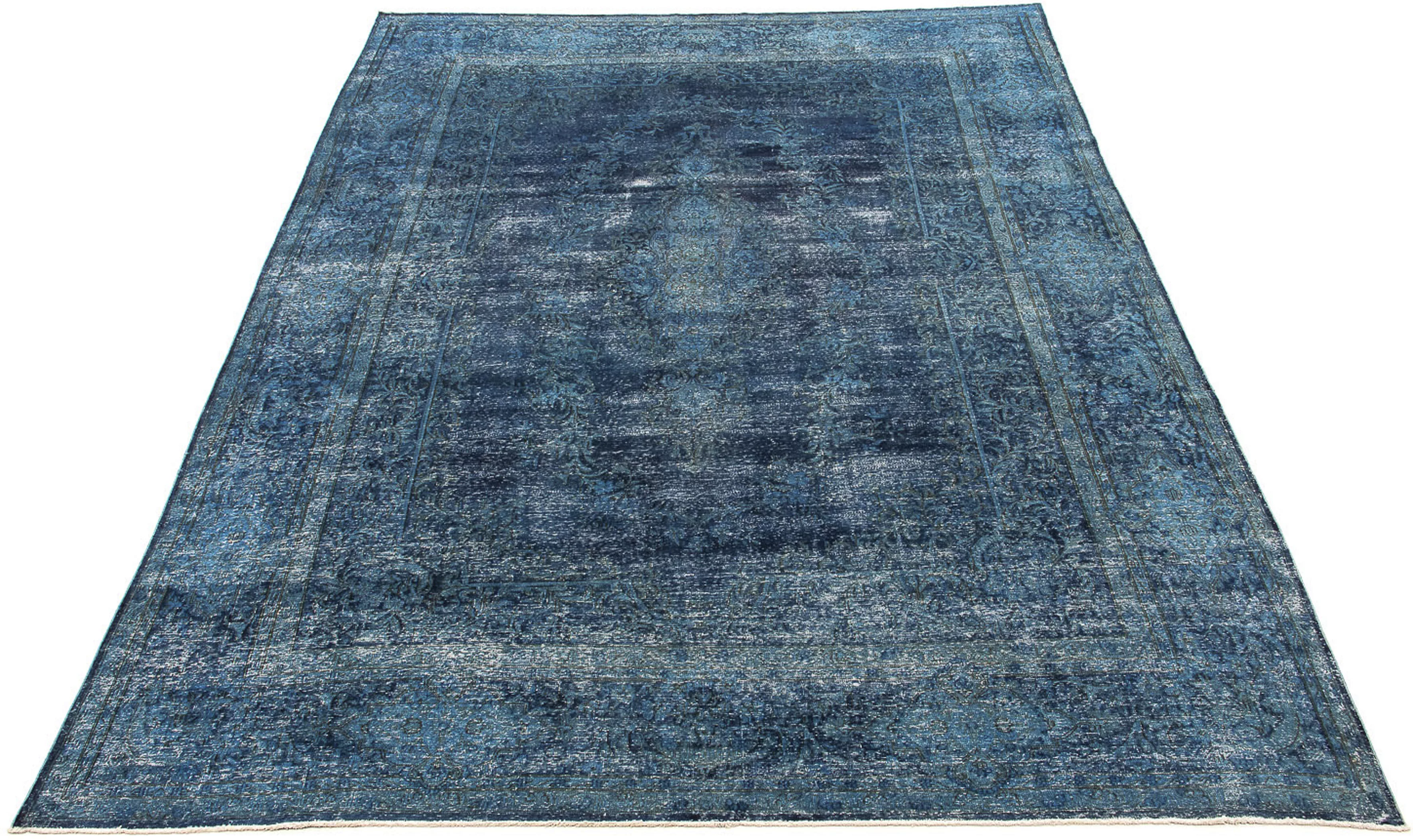 morgenland Teppich »Vintage - 384 x 293 cm - dunkelblau«, rechteckig, Wohnz günstig online kaufen