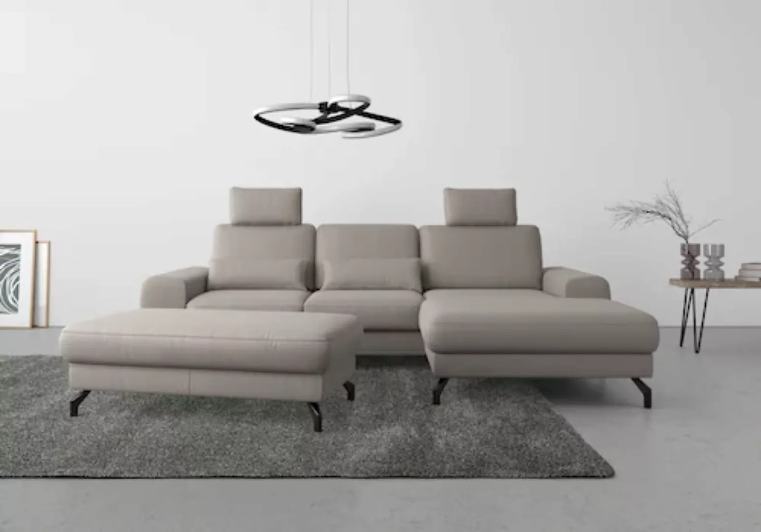 sit&more Ecksofa "Cinturo L-Form", inklusive Sitztiefenverstellung und Fede günstig online kaufen