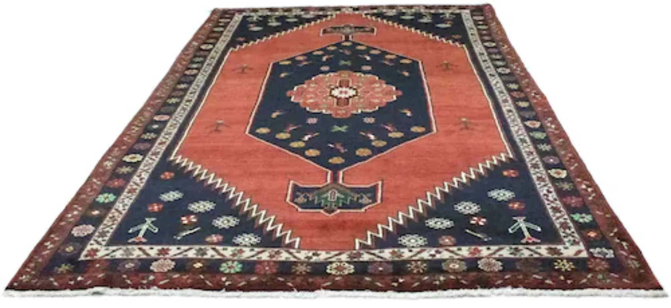 morgenland Wollteppich »Hamadan Teppich handgeknüpft rot«, rechteckig günstig online kaufen