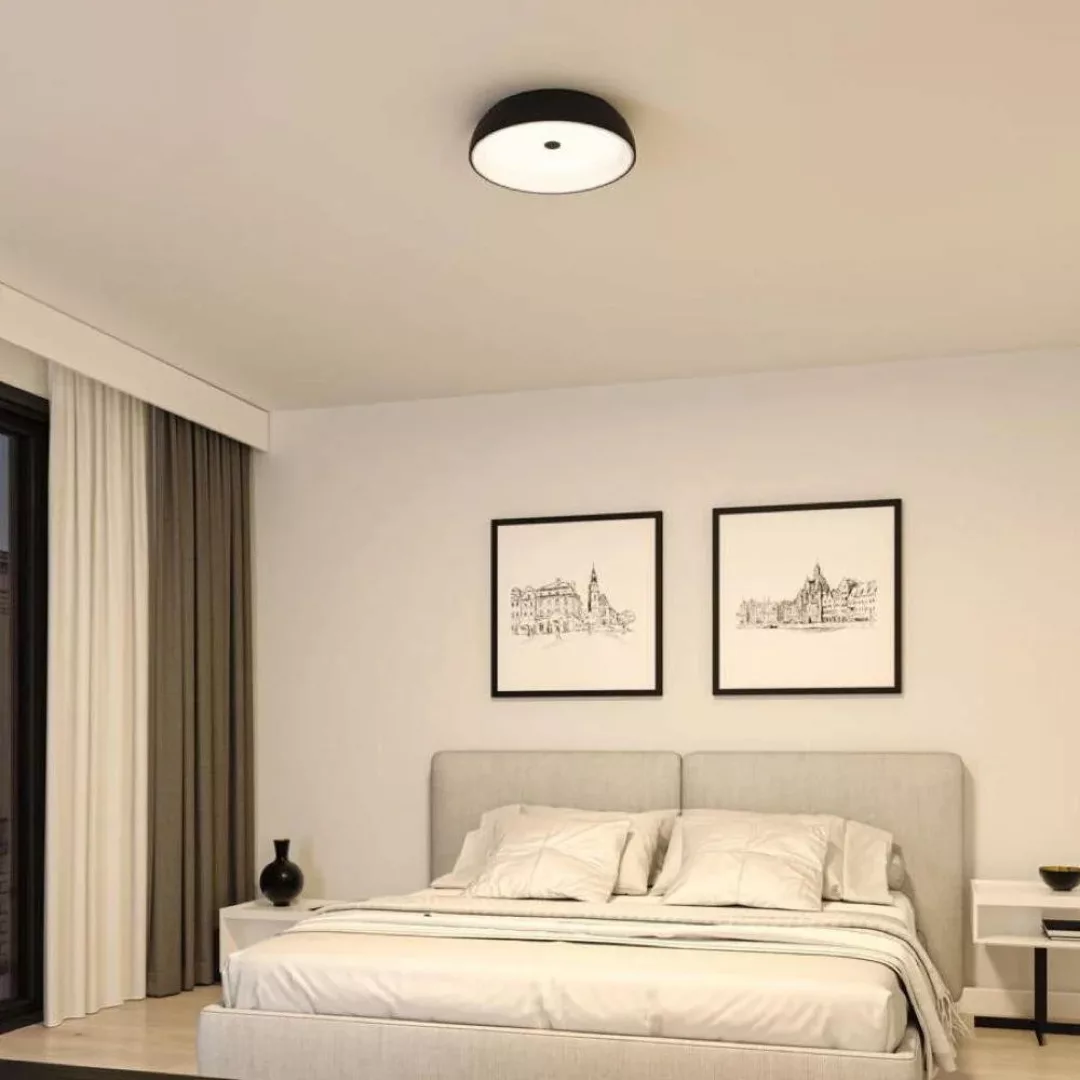LED Deckenleuchte Jaron in Schwarz-matt 26,5W 1900lm günstig online kaufen