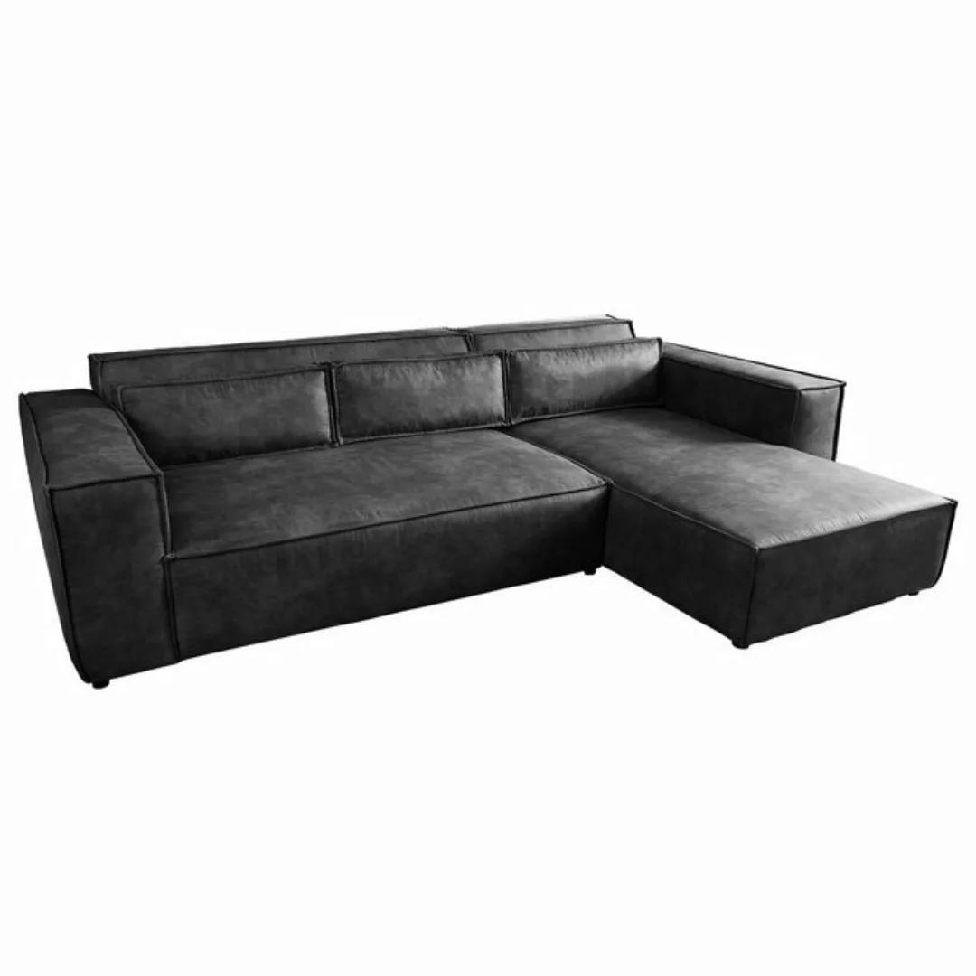 riess-ambiente Ecksofa BOSSA NOVA 265cm antik dunkelgrau, Einzelartikel 1 T günstig online kaufen