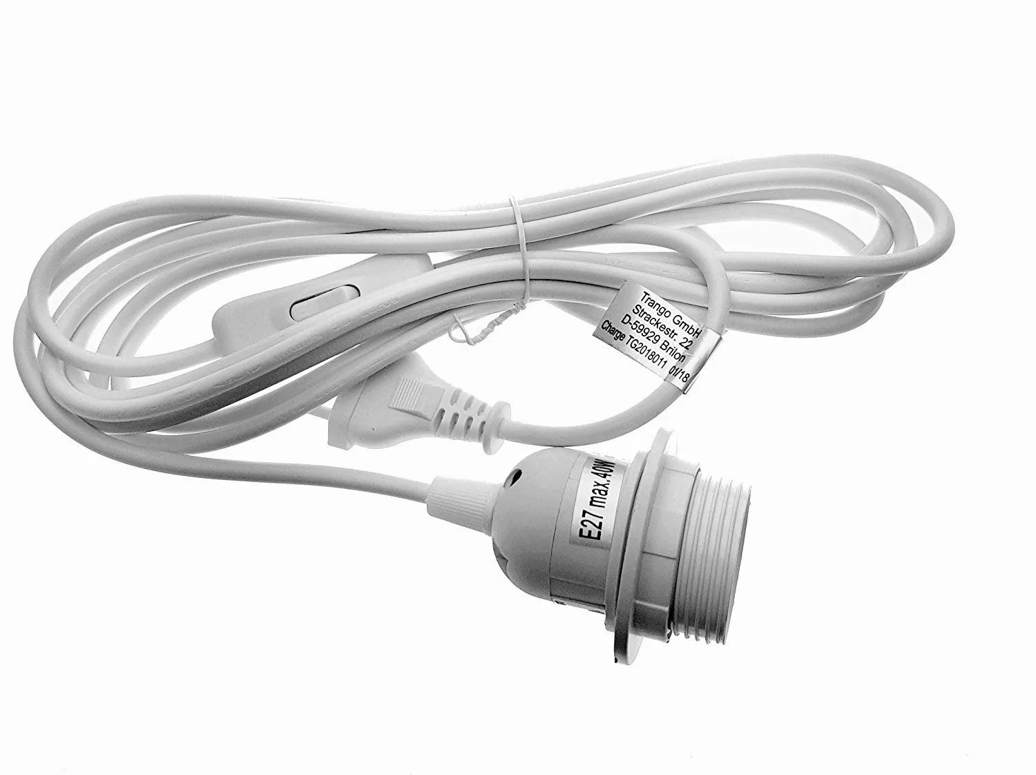 TRANGO Pendelleuchte, 1011-500W Lampenfassung mit ON/OFF günstig online kaufen