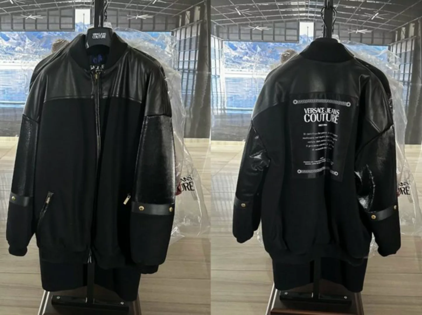 Versace Winterjacke VERSACE JEANS COUTURE Black Jacket Jacke Blazer Coat Bl günstig online kaufen
