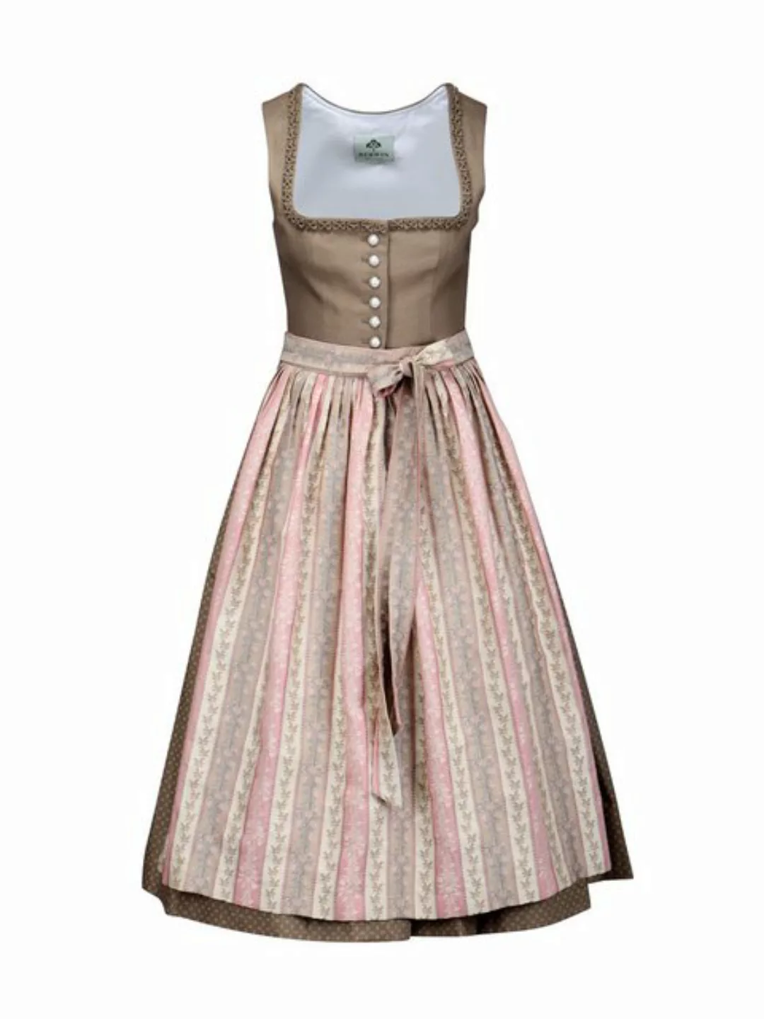 Berwin Dirndl Dirndl mit Leinenoberteil und Jacquardschürze günstig online kaufen